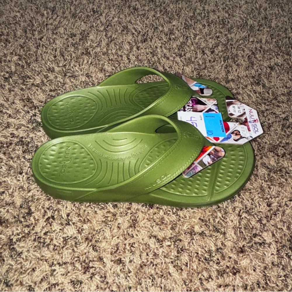 NuuSol Cascade Flip Flop Thong Sandal Women’s 12 Men’s 11 Cedar Green New USA